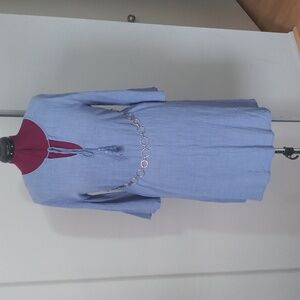 Agnes & Dora Elegant Blue Long Sleeve Women Dress